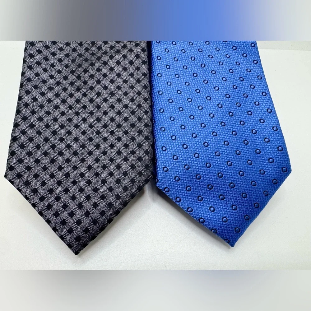 NWT - Michael Kors Men’s Silk Patterned Bundle Blue Black Necktie